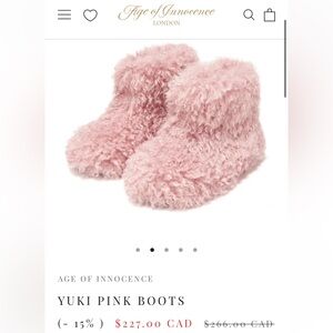 Age of Innocence Pink Yuki Boots (25/9US)